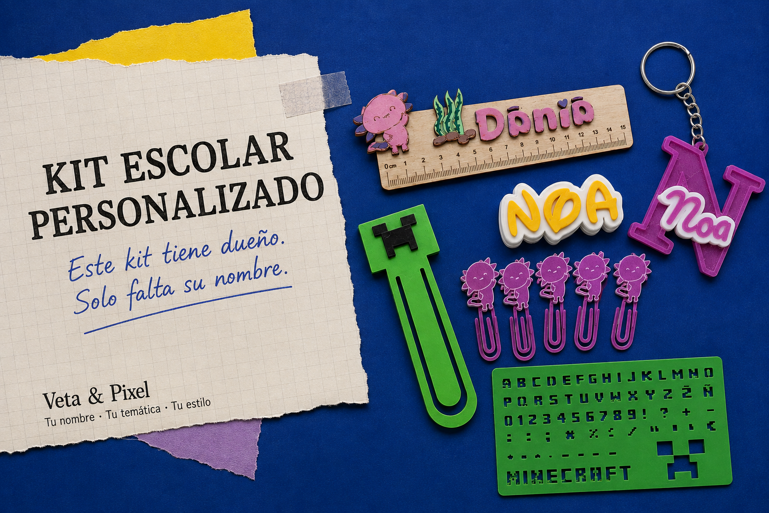 Kit escolar personalizado